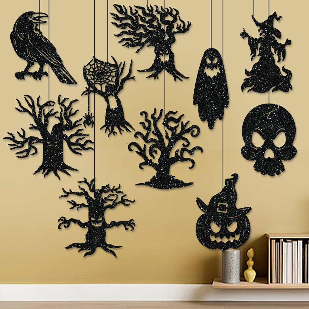 Adornos de decoración de fiesta de Halloween Adornos de terror de Halloween Adornos de fantasmas de calavera Colgante de diseño de fondo