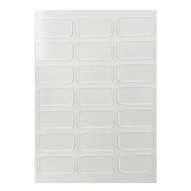 Fuerte caja ciega pegatinas de pie transparente acrílico adhesivo de doble cara burbuja mate ronda dispensación hecha a mano no vertido adhesivo al por mayor
