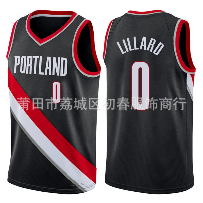 Trail Blazers 0#Лиллард 3#Маккаллум вышитая баскетбольная джерси 00#Антони джерси