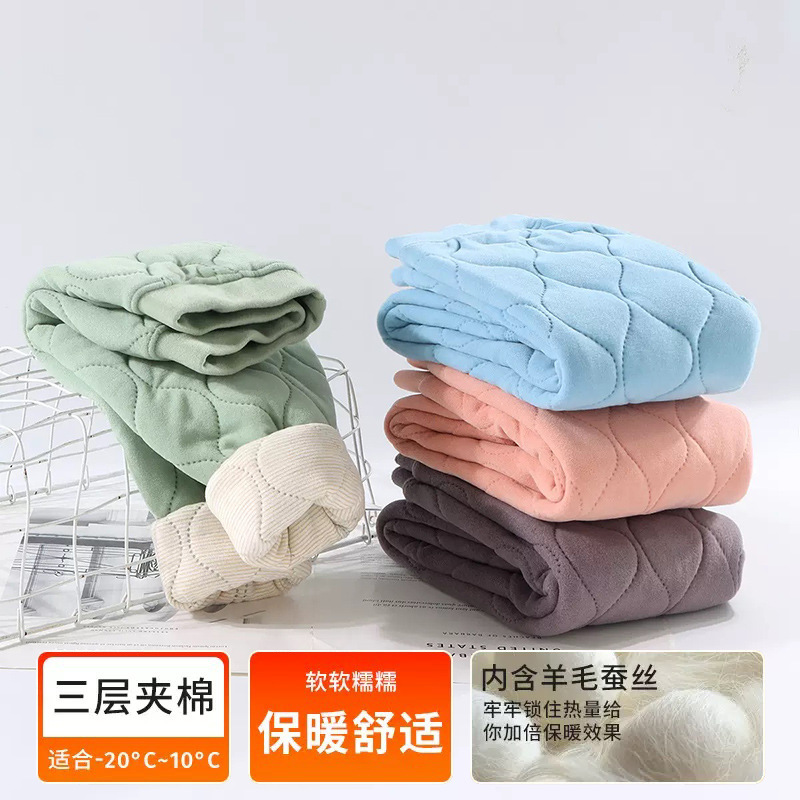 儿童保暖裤小学生校服神器内搭裤子三层加厚夹棉无骨中大童秋冬季