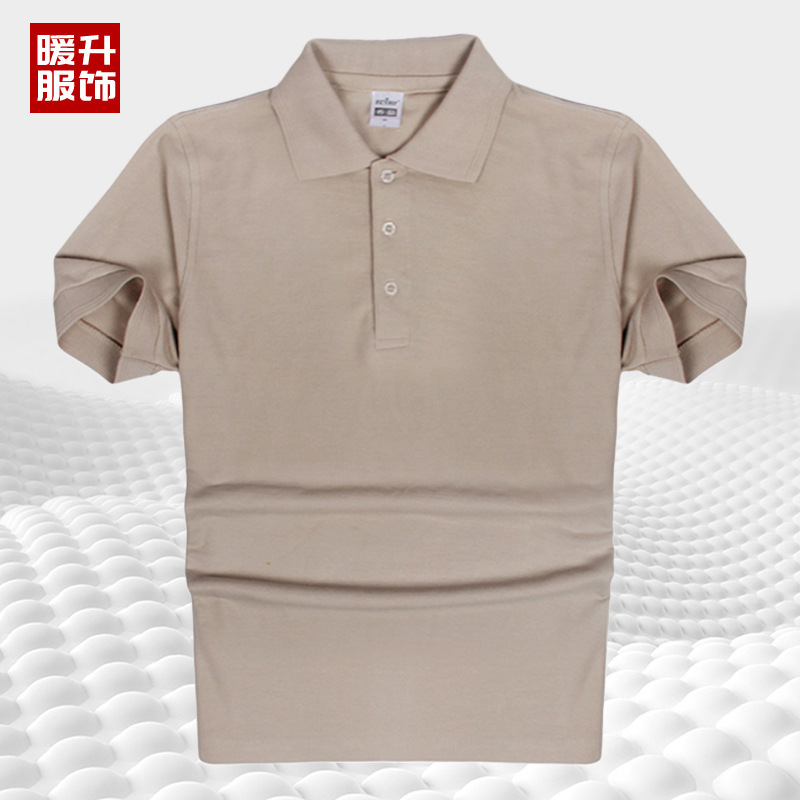 Seven Horse Polo Shirt Turn-Down Collar Men's Short Sleeve T-Shirt African Export Advertising Shirt Polyester Cotton Polo Shirt Foreign Trade