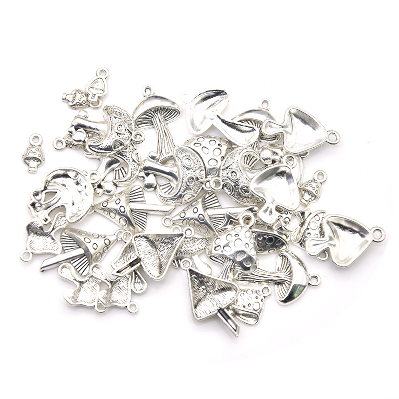 1 Piece Quantity Alloy Material 1 Piece Alloy Mushroom Pendant DIY Jewelry Accessories Bracelets Necklace