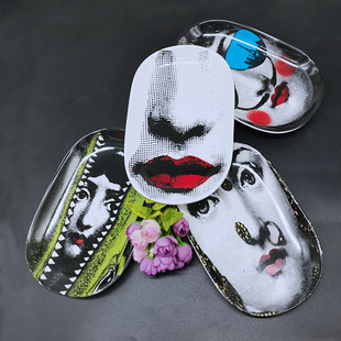 Character Wall Hanging Oval Face Plate Ceramic Pendant Round Home Living Room Decoration Wall Decoration Italian Art Decoration