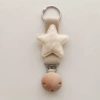 Apricot color (with a hole wooden cap) [beige (pressed flower) star]