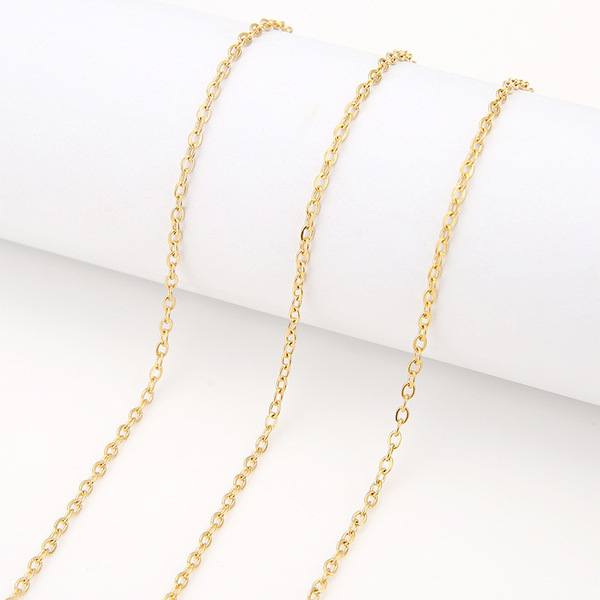 Golden necklace stainless steel