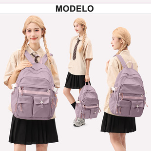 High school student schoolbag junior high school girl College student travel backpack female 2023 new all-match large capacity backpack male