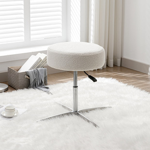Round bedroom home living room makeup stool adjustable