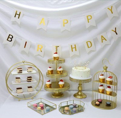 Decoración DE LA MESA de postre soporte de exhibición traje bandeja de pastelería comida fría té descanso Mesa pastel estante tarde té merienda stand image 16