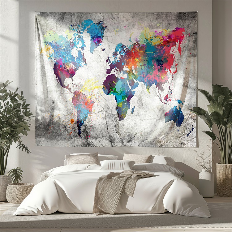 (2개) 국경 간 인기 아마존 태피스트리 교수형 천 배경 천 INS 스타일 교수형 천 장식 천 보헤미안 태피스트리