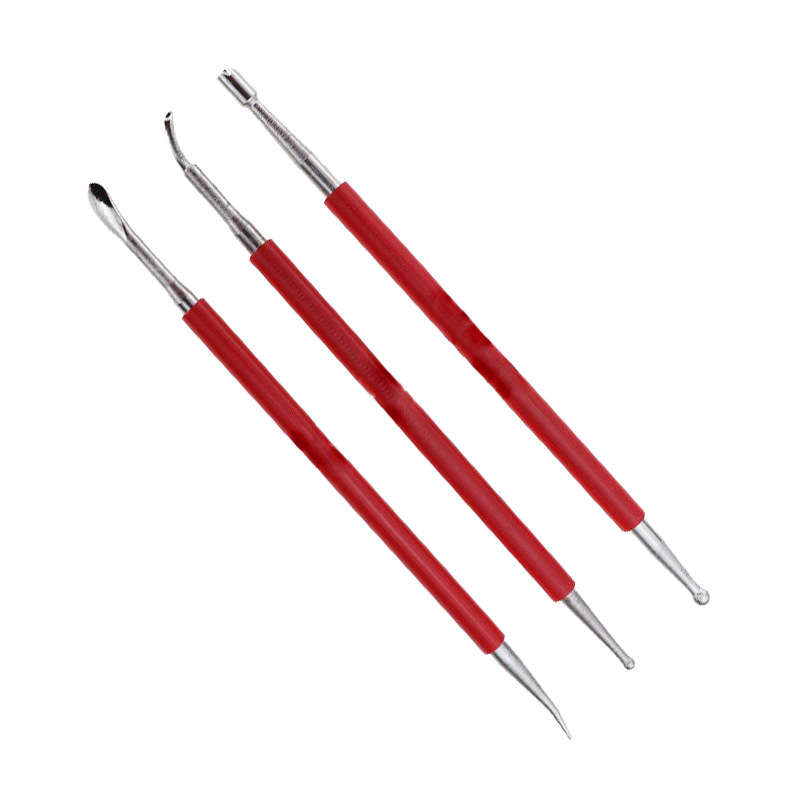 Cuero sangría pluma línea presionando pluma rollo de papel cabeza redonda pluma de cerámica arcilla herramienta de plástico