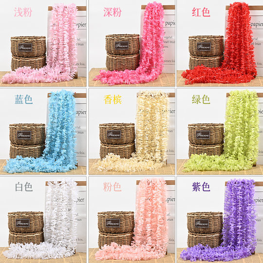 Simulated Orchid String Fake Flower String Rattan Home Wedding Photography Auditorium Ceiling Decoration Simulated Orchid String