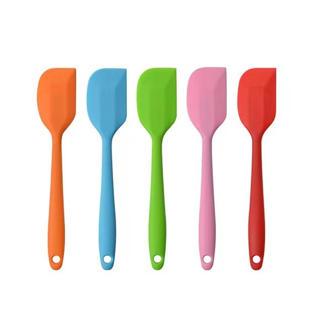 In-Stock Fda High-Temperature Resistant Large Scraper Kitchen Cake Spatula Integrated Silicone Scraper Spatula