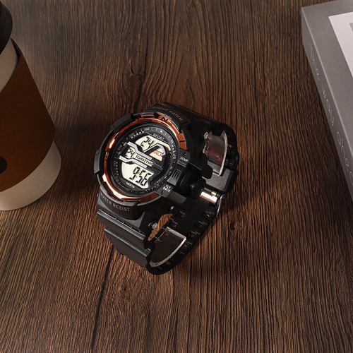 Children's Multifunctional Night Light Trendy Watch for Boys, Middle and High School Students, Outdoor Shockproof and Waterproof Sports Electronic Watch