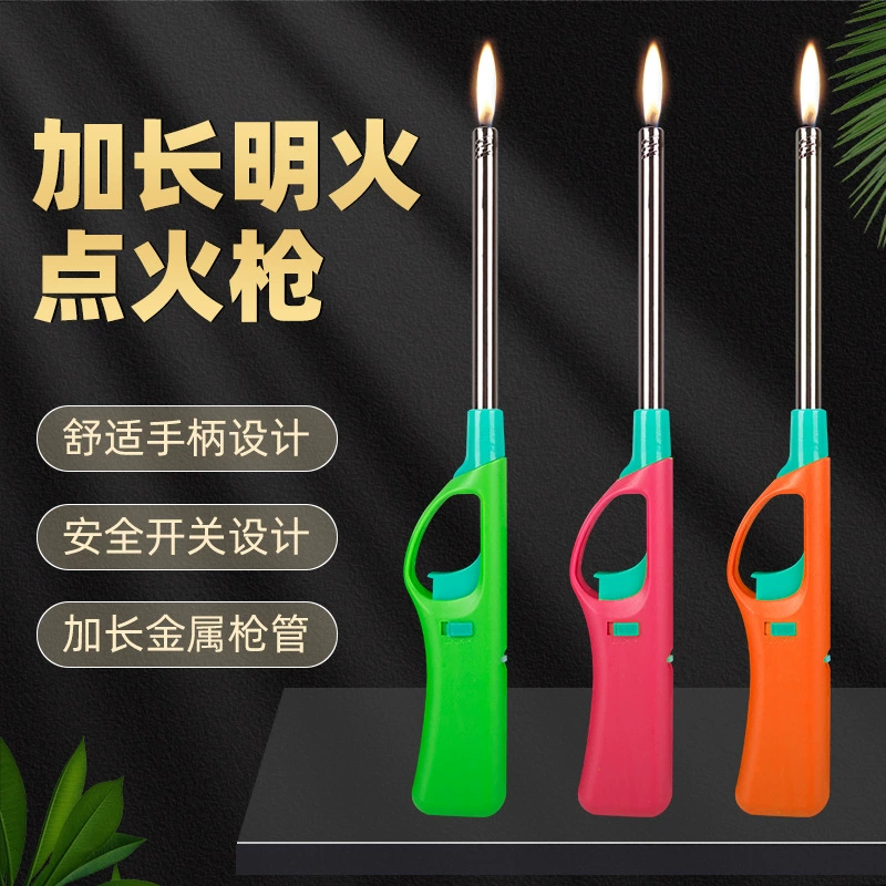 Оптовая оптовая длинная зажигалка зажигалка для кухни бытовой газовой плиты надувной 911 зажигалки