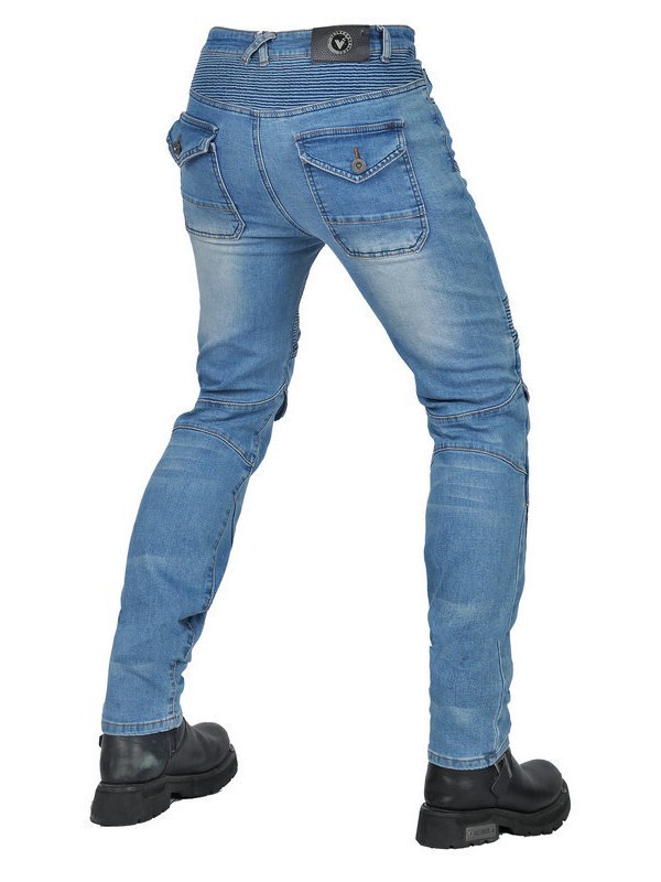 Volero motocicleta carreras casual Slim jeans anti-caída pantalones a través del país motocicleta montar pantalones silicona protección image 4