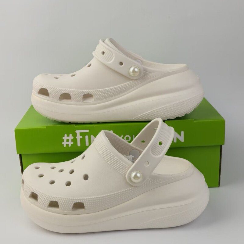C Brand Summer Eva Thick-Soled Closed-Toe Slippers for Women, Pearl Puff Clogs, Paris Fashion Sandals for Men