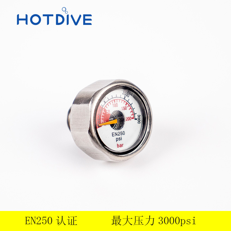 Botella pequeña de buceo HOTDIVE MINI manómetro botella de descompresión MINI manómetro medidor de presión de buceo medidor individual