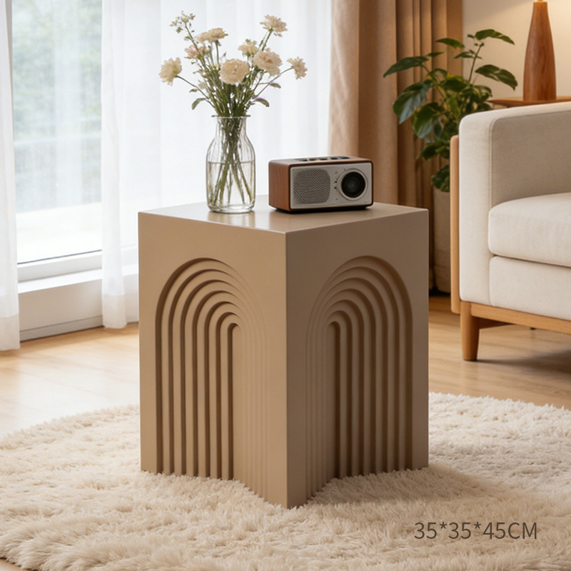Diseño arqueado sensación de modelado minimalista estilo de madera sólida estaca de madera creativa de la sala de estar ventana de comedor atmósfera sensación de muelle