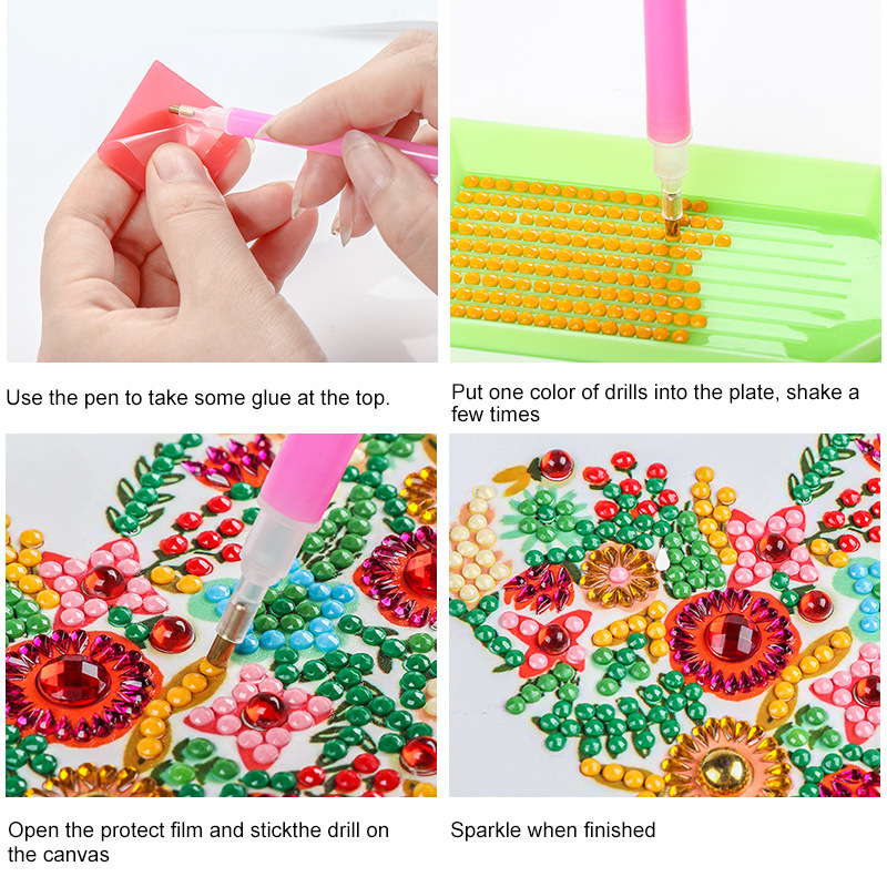 Accesorios para pintura con diamantes, tarjetas de felicitación DIY, pegatinas de diamantes, tarjetas de bordado para cumpleaños y Navidad, diamantes de imitación hechos a mano, distribución al por mayor