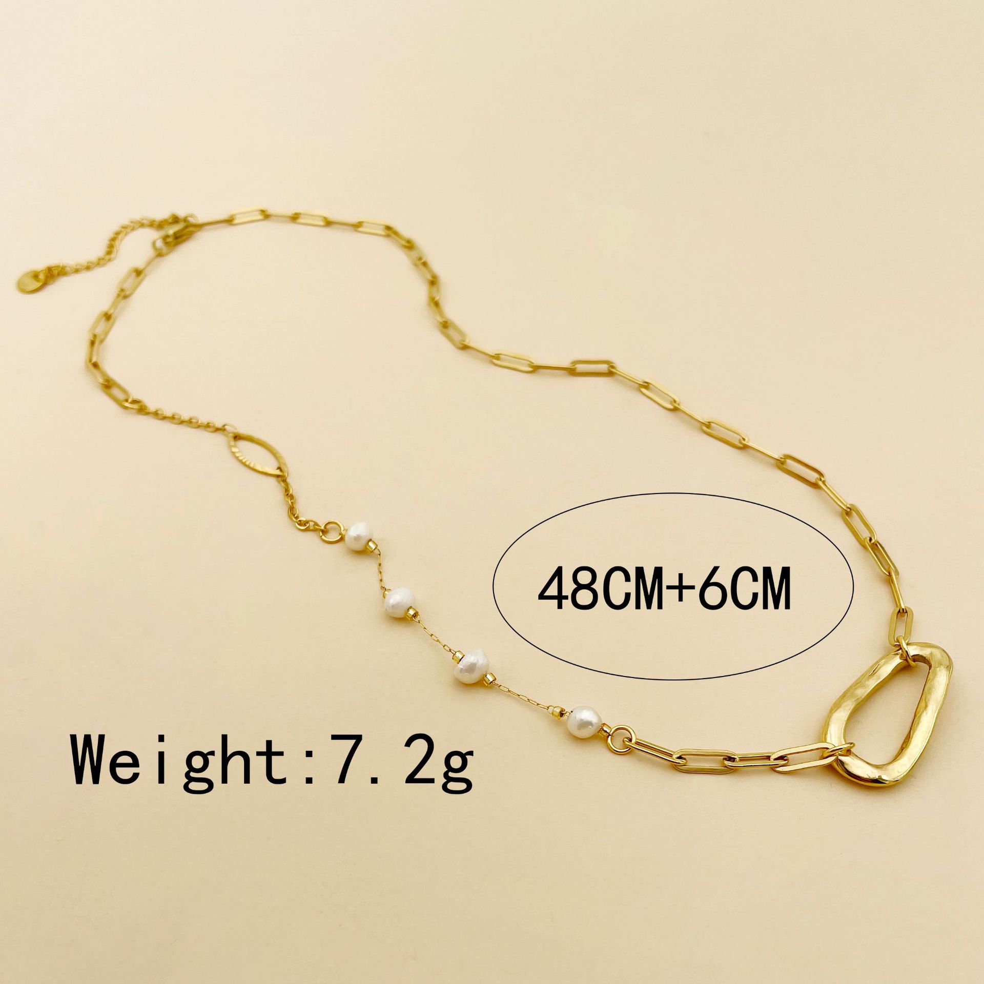 Fashion Geometric Stainless Steel Irregular Plating 14k Gold Plated Necklace display picture 2