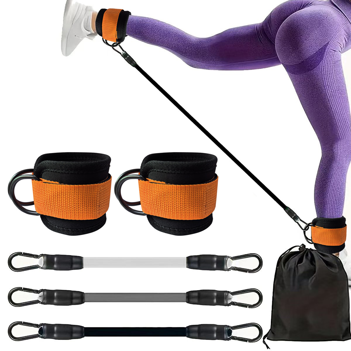 Fitness tobillo 2 botón entrenador de piernas entrenador de cadera anillo de tobillo correa de piernas pórtico tobillo entrenador de botón de pie