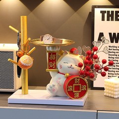 生け花招き猫トレー収納置物入戸玄関置物テレビキャビネットリビング家庭装飾品プレゼント