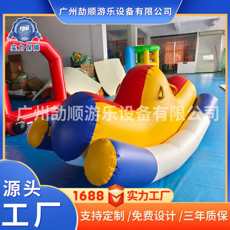 Water Seesaw Inflatable Children's Playground Ocean Ball Pool Toys Outdoor Trampoline Slide Inflatable Manufacturer