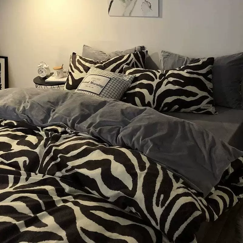 Bed Linen Set, Student/internet-celebrity Style, 3–4 Piece, Multiple Patterns, 1.2–2.4 m
