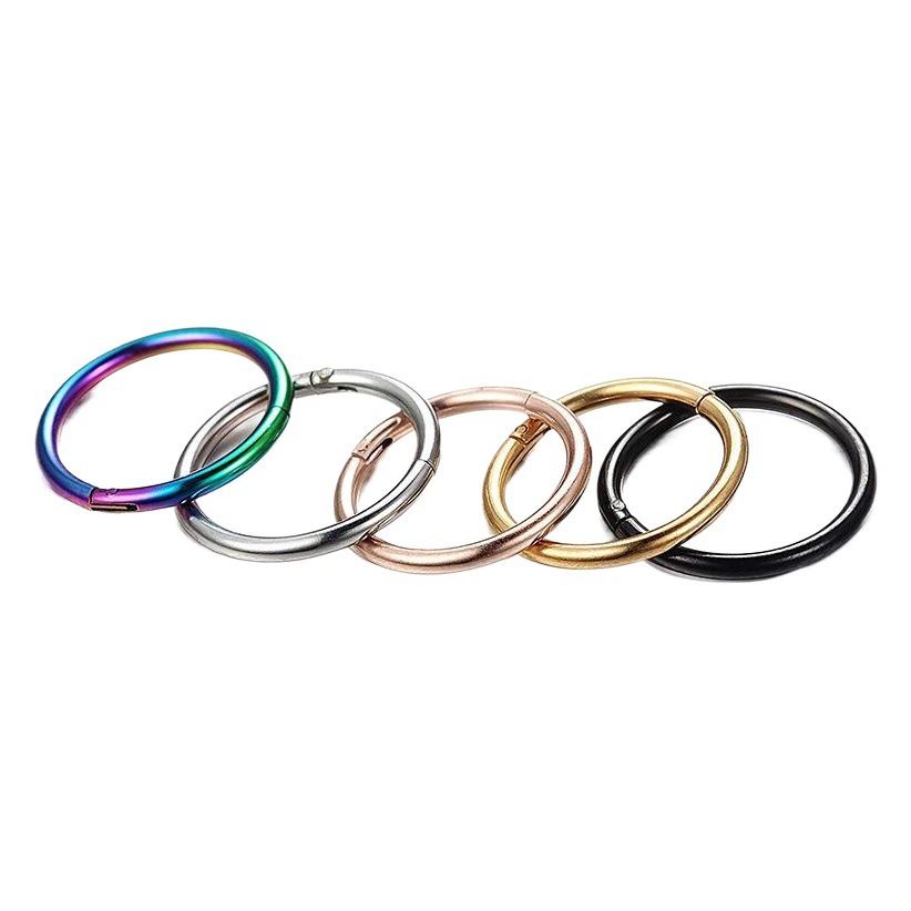 Круглые закрытые кольца для носа из нержавеющей стали, металлические серьги, кольцо для носа, трансграничные аксессуары, заводская цена, эксклюзивная цена