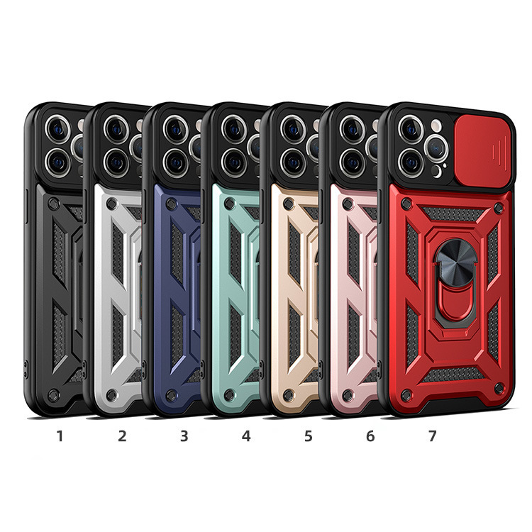 Suitable for Apple 14 Sliding Window Mobile Phone Case iPhone 13/12 Anti-Fall Car Magnetic Ring Holder Protective Cover Suitable for Apple 14 Sliding Window Mobile Phone Case iPhone 13/12 Anti-Fall Car Magnetic Ring Holder Protective Cover