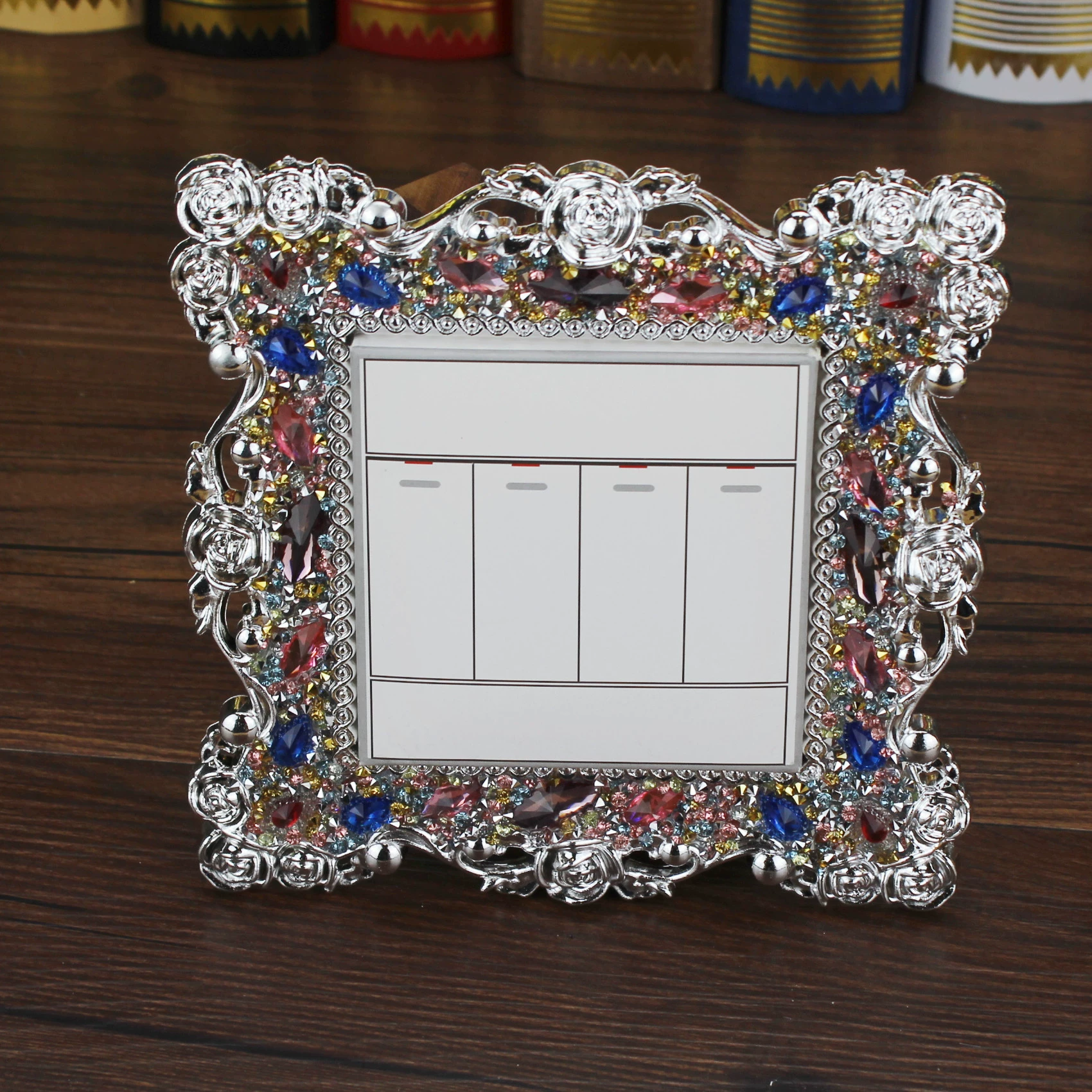 Switch key, roses, diamond encrusted