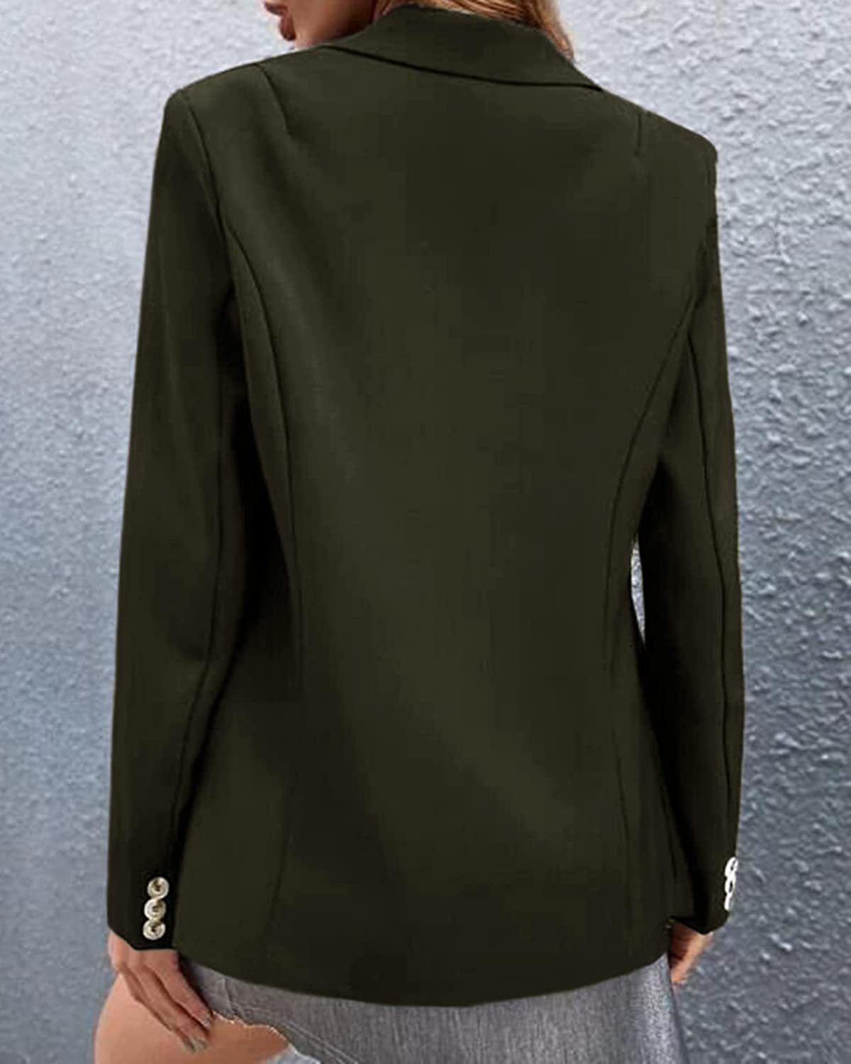 350g Weight Blazer Outerwear Type Long Sleeve Sleeve Length Single Breasted Placket Type Spandex, Polyester Fabric Type Blazer Tops Type Business, Cocktail Party Occasion Turndown Neckline Slim Fit Type Solid Color Pattern Spring, Autumn Season Women's Gender Elegant, Streetwear Style Women's Blazer Long Sleeve Blazers Elegant Streetwear Solid Color 20