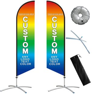 Outdoor Beach Flag, Outdoor Feather Flag, Custom-Made Thickeneded Flag, Custom-Made Knife Flag, Custom-Made Water-Filled Beach Flag, Advertising Flag