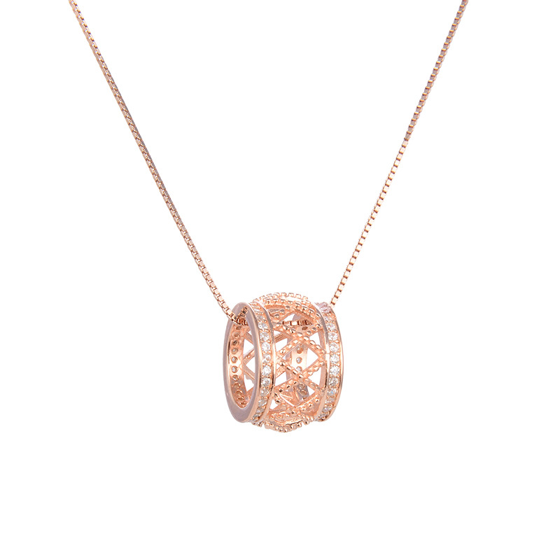 S925 plata esterlina hueco-fuera pequeño collar de la cintura de las mujeres luz lujo nicho diseño collar elegante de alta calidad Cadena de clavícula todo-juego