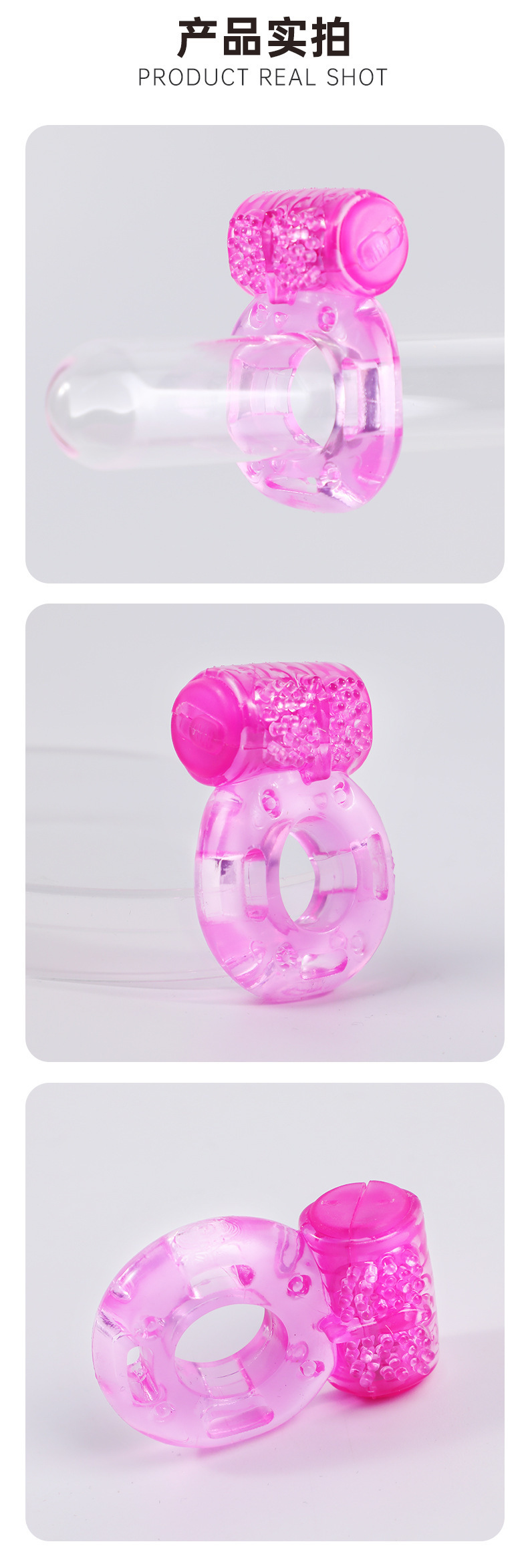Mystery Butterfly Love Vibrating Ring with Large Particles for Adults — detail image 19