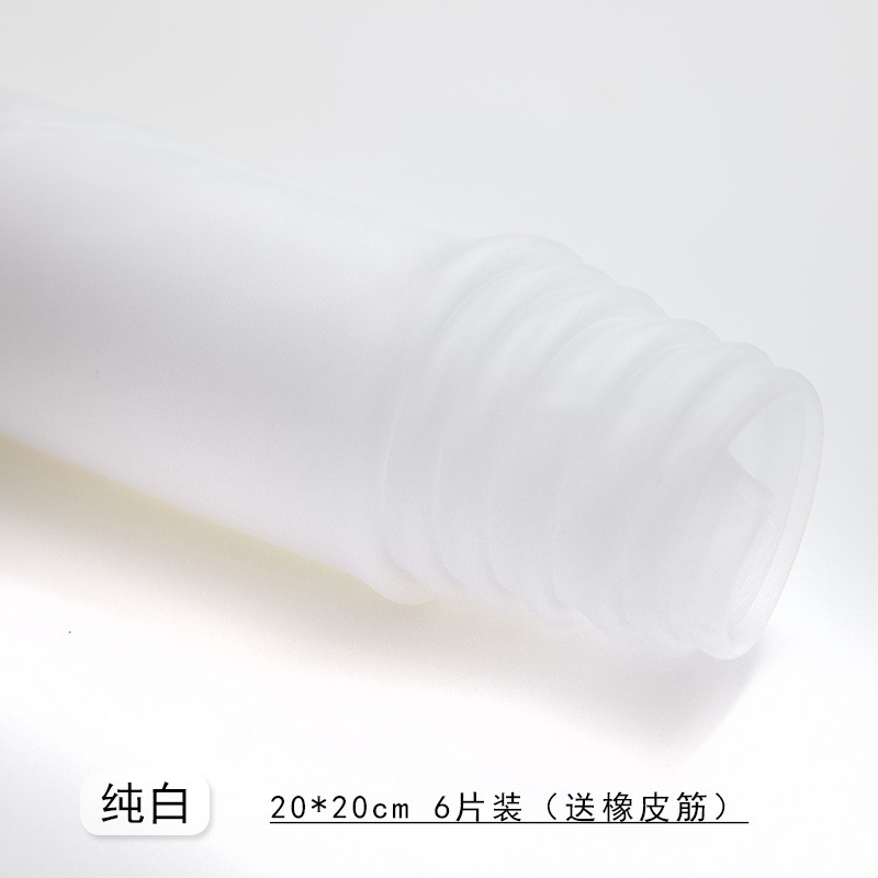 순백색 6개 팩(고무밴드 포함)