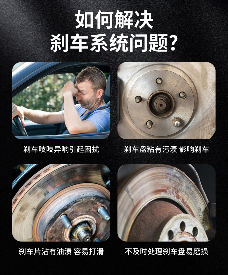 Car and Motorcycle Disc Brake System Cleaning Agent, Brake Disc Oil Stain Removal, Noise Elimination, Anti-Rust Maintenance, Caliper Cleaner