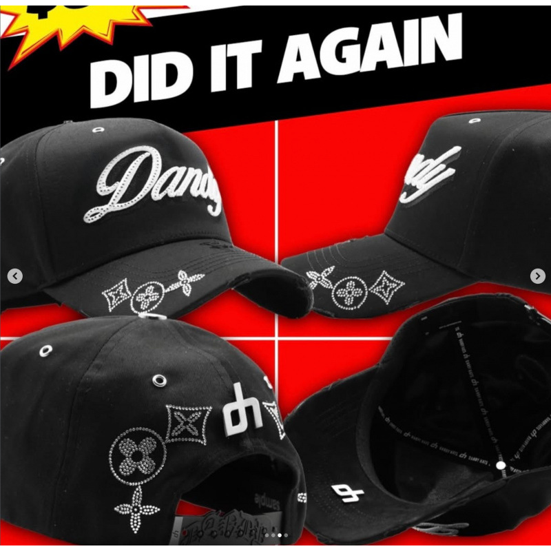 Tendencia transfronteriza hip hop Dandy Dandy sombrero con letras de diamante sombrero de pato doblado a lo largo del sombrero de béisbol image 160