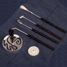 纯铜镀银香篆香道套装用品工具香纂葫芦香拓打拓香模香粉香印香炉