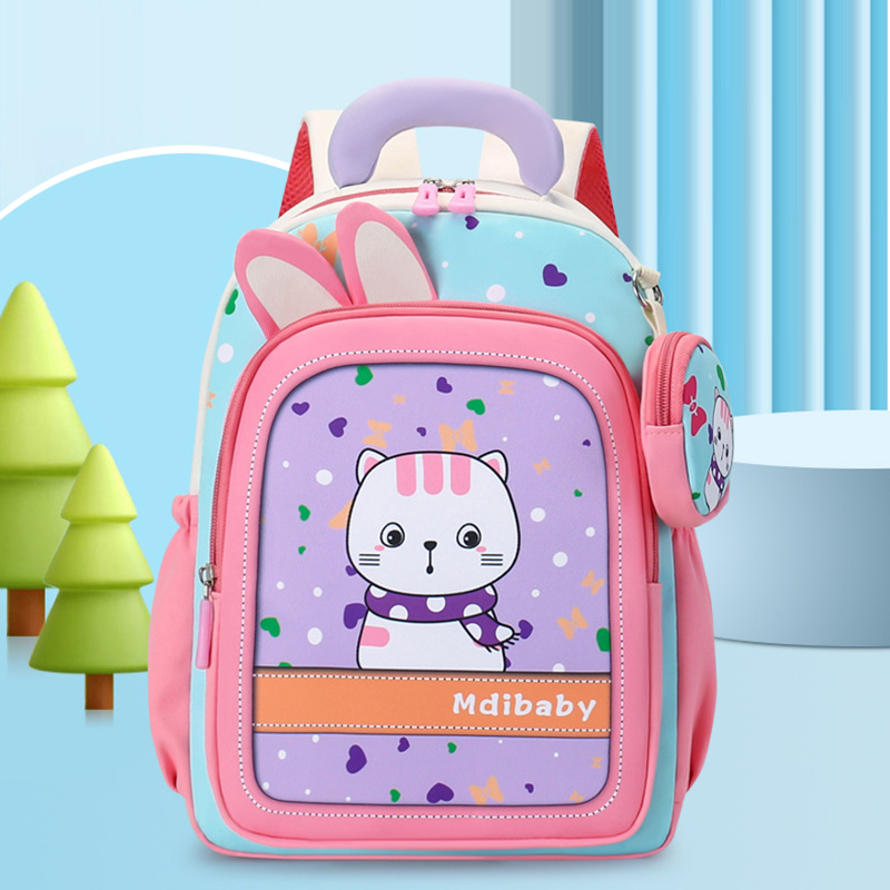 2026 nueva mochila infantil caricatura encantadora impresión de aire extranjero mochila de niños y niñas jardín de infantes mochila de bebé