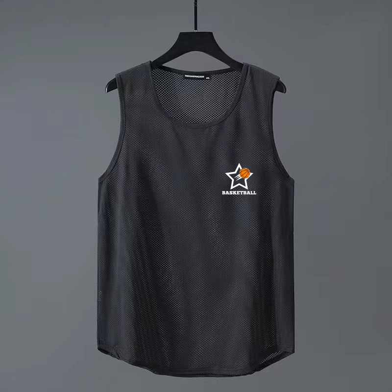 plus size Vest Summer New Loose Fat Sleeveless Vest Sweatshirt Gym Running Short-sleeved Basketball Clothes Breathable