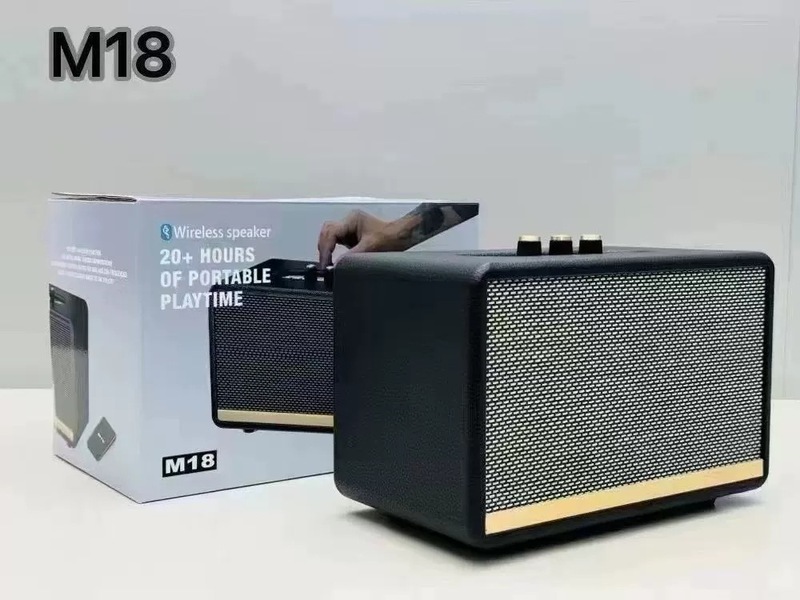外国貿易m 18マーシャルシリーズのbluetoothスピーカーのハイエンドの復古皮革の高い顔の値のデスクトップの重いサブウーファの音響|undefined