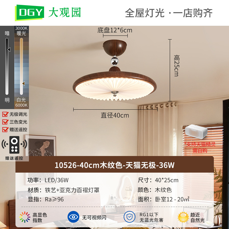 40cm de madera - Tmall no polar - 36W - espectro completo (Daguan Garden)