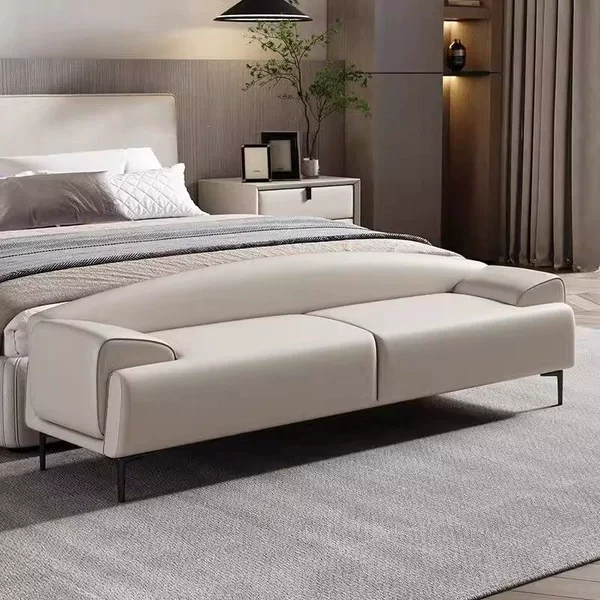 Nordic light luxury style bed-end sofa, shoe-changing bench, home-use long bench, entryway bedroom bed-end bench, dressing room sofa bench