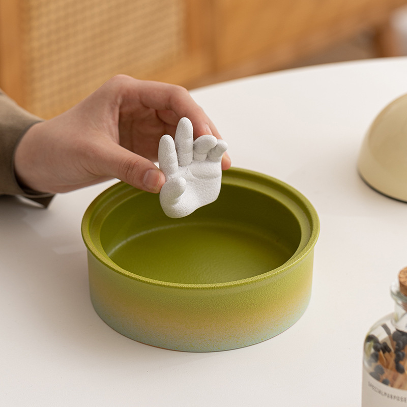 세라믹 그라디언트 더 나은 가정 재떨이 안티 플라이 애쉬 트렌드 오피스 장식 다도 액세서리