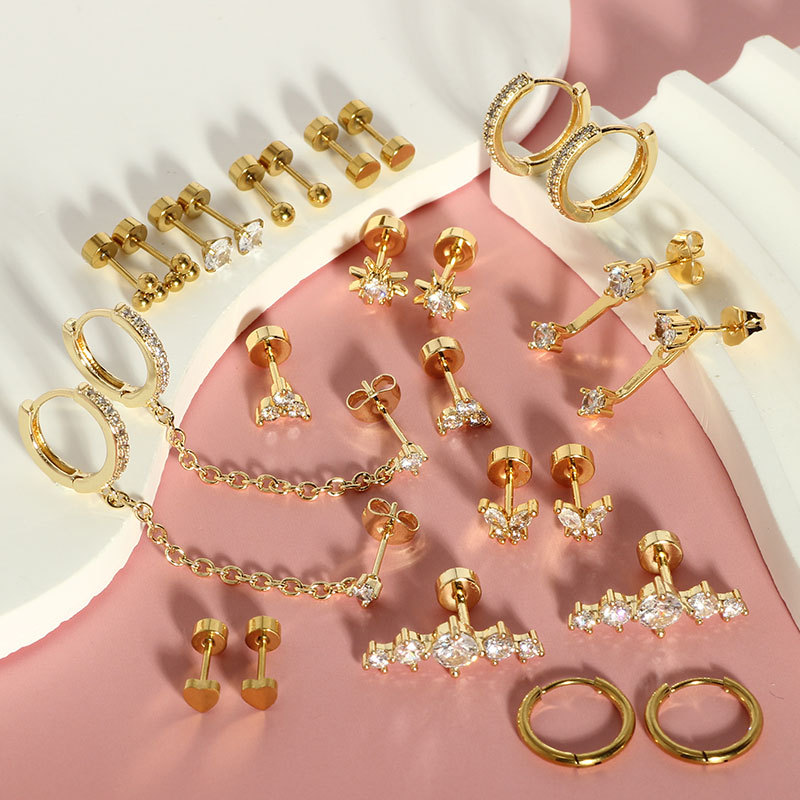Labret piercing jewelry detail image