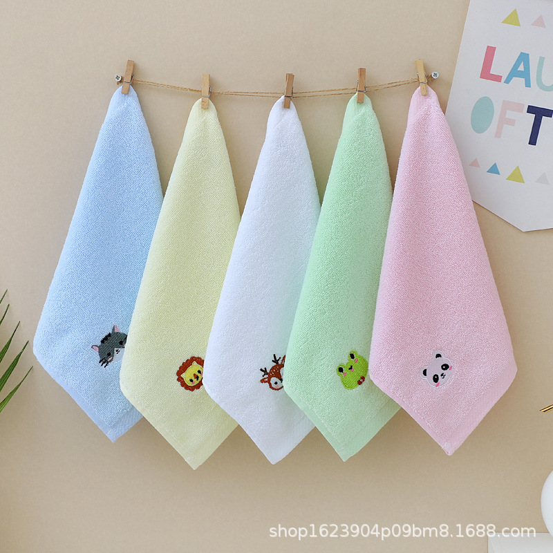 Small square towel hand towel hanging cotton towel square household children Bath face wash absorbent saliva towel Small square towel hand towel hanging cotton towel square household children Bath face wash absorbent saliva towel