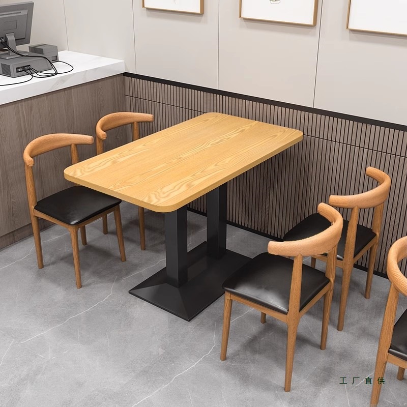 Milk Tea Commercial Catering Restaurant Noodle Shop Spicy Hot Breakfast Shop Barbecue Shop Table Fast Food Restaurant Dining Table and Chair Set