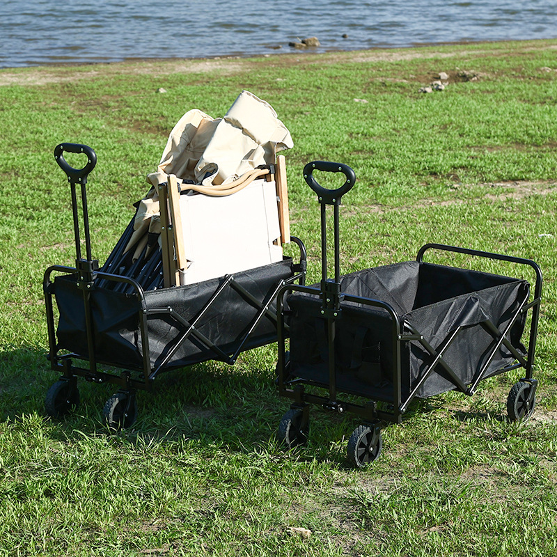 Camping Portable Cart, Outdoor Picnic Camping Cart, Foldable Stall Cart, Camping Travel Hand-Pulled Cart