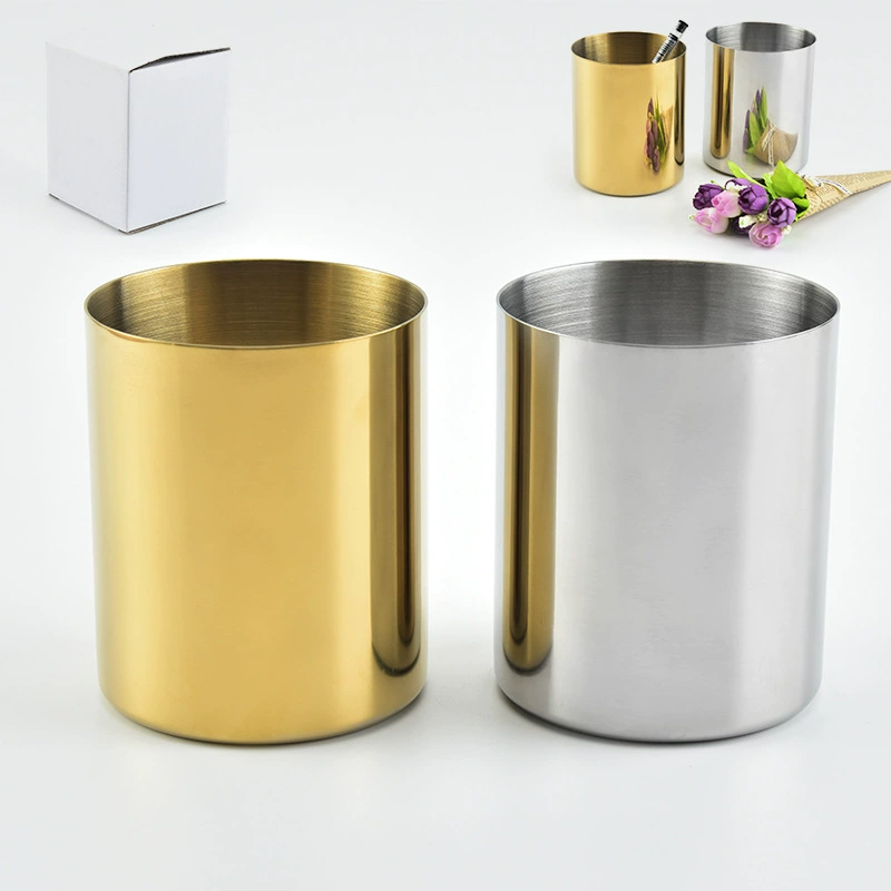 Скандинавский золотой круглый держатель для ручек из нержавеющей стали, металлические креативные канцелярские принадлежности, детский подарок, держатель для ручек, украшение